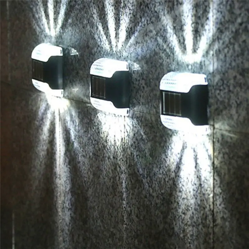 ABKW-Solar Lights Outdoor Bright Fence Lights Solar Powered Outdoor Waterproof Patio Decor,Solar Deck Lights For Outside