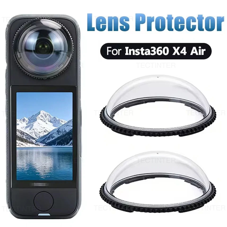 Premium PC Lens Protector Cap for Insta360 X4 Air Premium Glass Lens Guards Scratch Proof Tempered Glass Camera Accessories