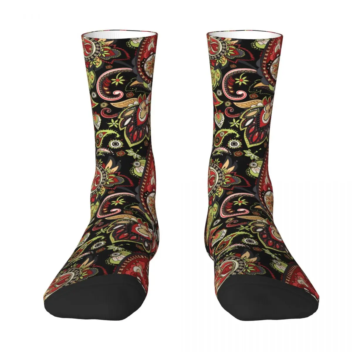 Tropical Flower Socks Spring Abstract Geometric Boho Mandala Stockings Casual Men's Quality Socks Design Cycling Non Slip Socks