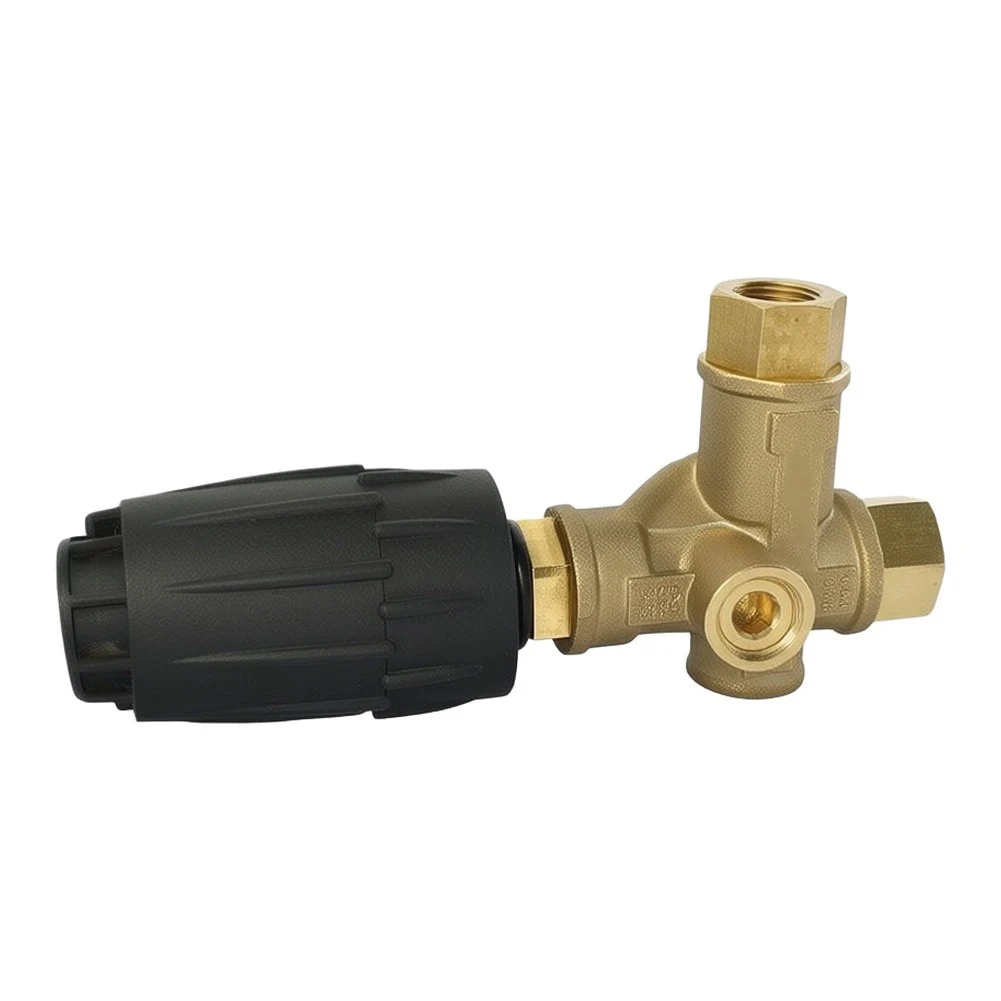 VRT3-310 Unloader for ANNOVI Pressure Washer 4500 PSI 10.5 GPM Brass Body with Black Spring and Adjustment Knob