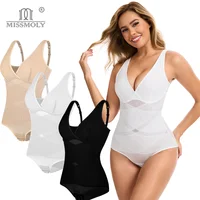 Miss Moly-Body elástico alto para mujer, ropa moldeadora, ropa interior Sexy de malla cruzada, Control de barriga, adelgazante, moldeador de cuerpo completo