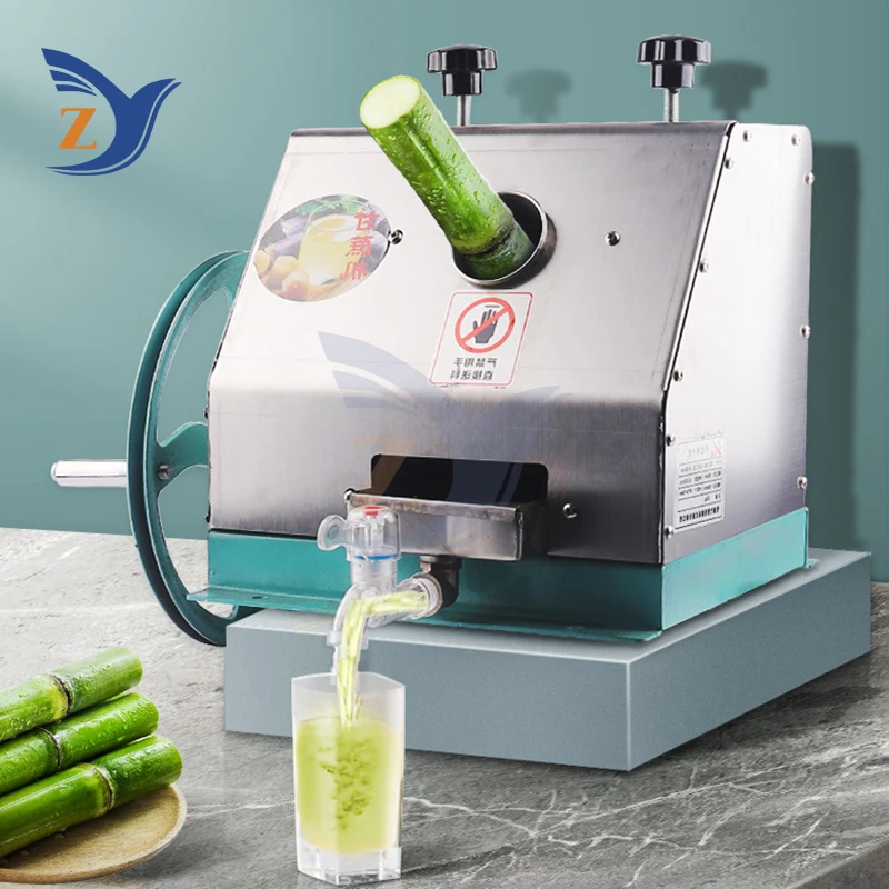 Sugarcane Juice Machine ZY-20 Sugar Cane Press Stainless Steel Commercial Squeezer Small Desktop Manual Cane Hand Fruit Directly