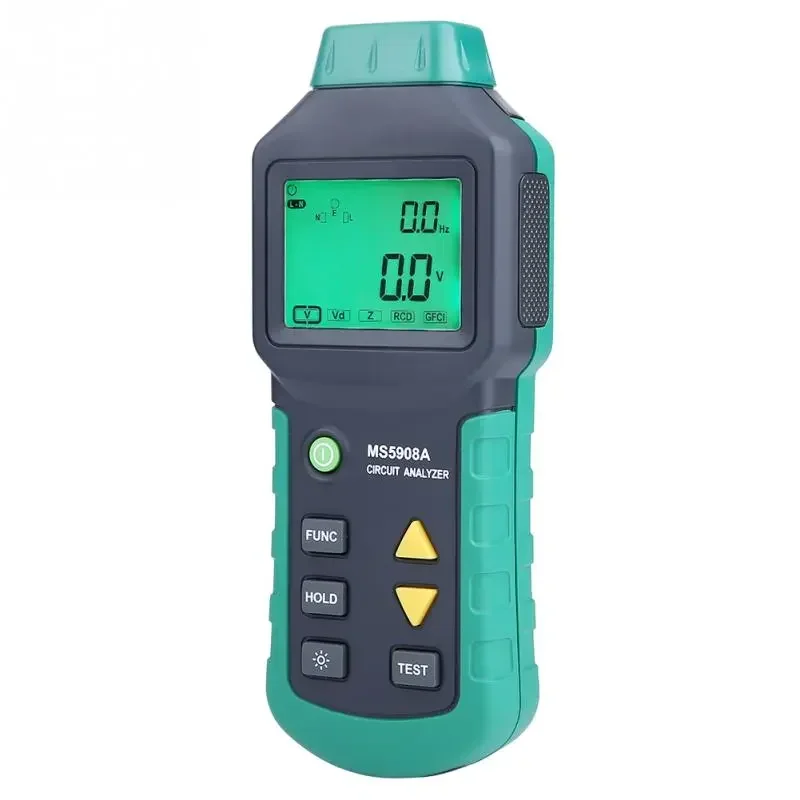 AC100-240V MASTECH MS5908A/MS5908C LCD Circuit Analyzer RCD Tester With Voltage GFCI Meter mastech ms6818 Socket Tester