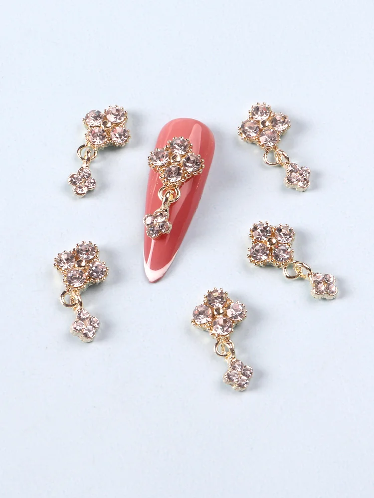 6 قطعة معدن الزركون مسمار السحر الأشكال الأنيقة الراين الديكور مع الذهب مسمار التموين ثلاثية الأبعاد زينة الأظافر اكسسوارات