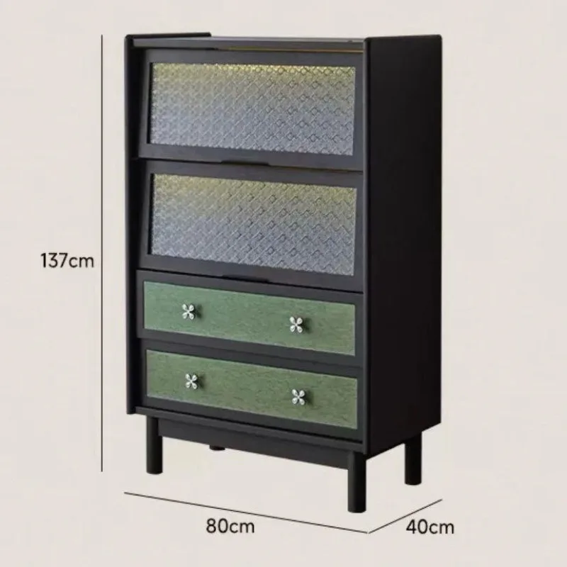 Narrow cabinet next to sofa in living room TV vertical cabinet display locker