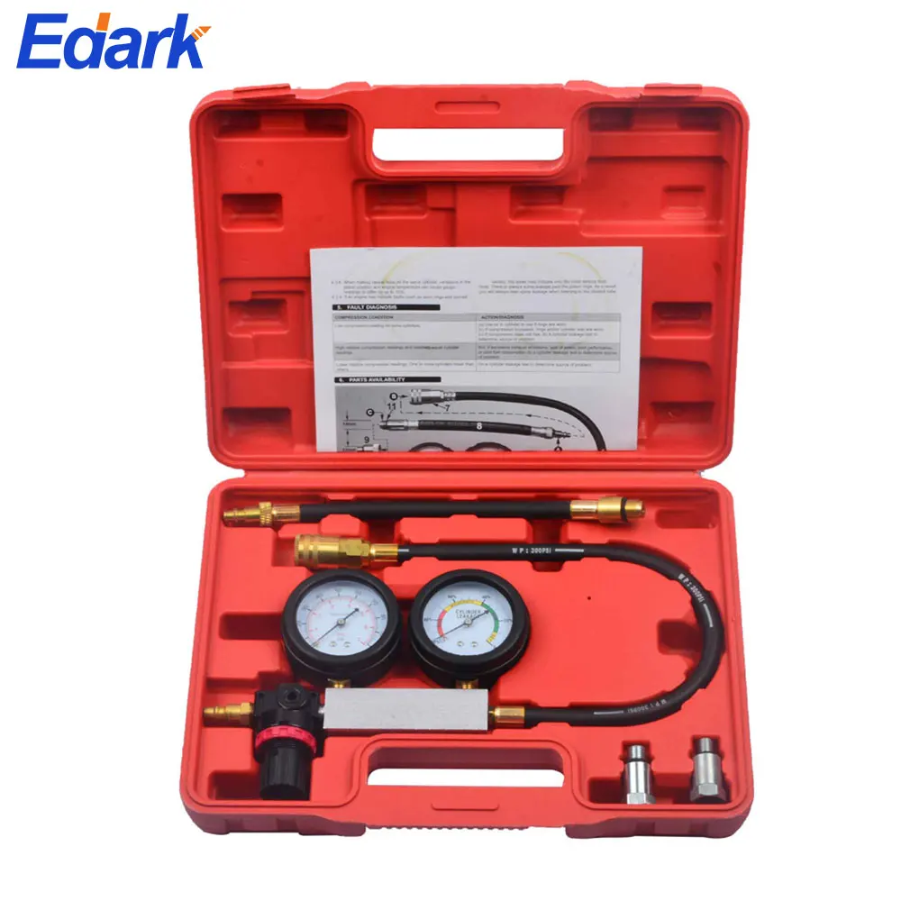 Cylinder Leak Detector - Engine Compression Diagnosis Tester Kit - Cylinder Leakage Pressure Detector Test Set for Piston Ring