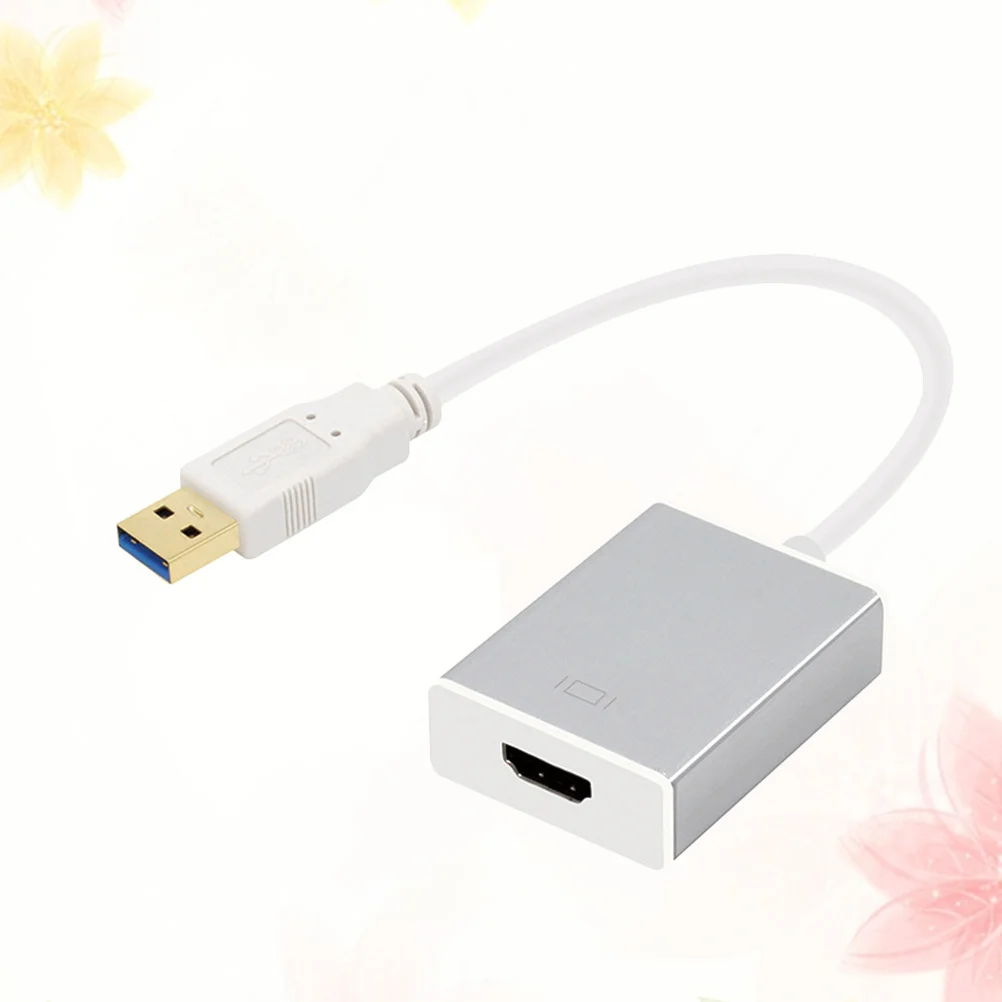 USB 3.0 to Video Adapter Cable Silver 1080p Hd Output for Laptop Pc Projector Multi-Screen Support Hdtv Adapter - Image 2