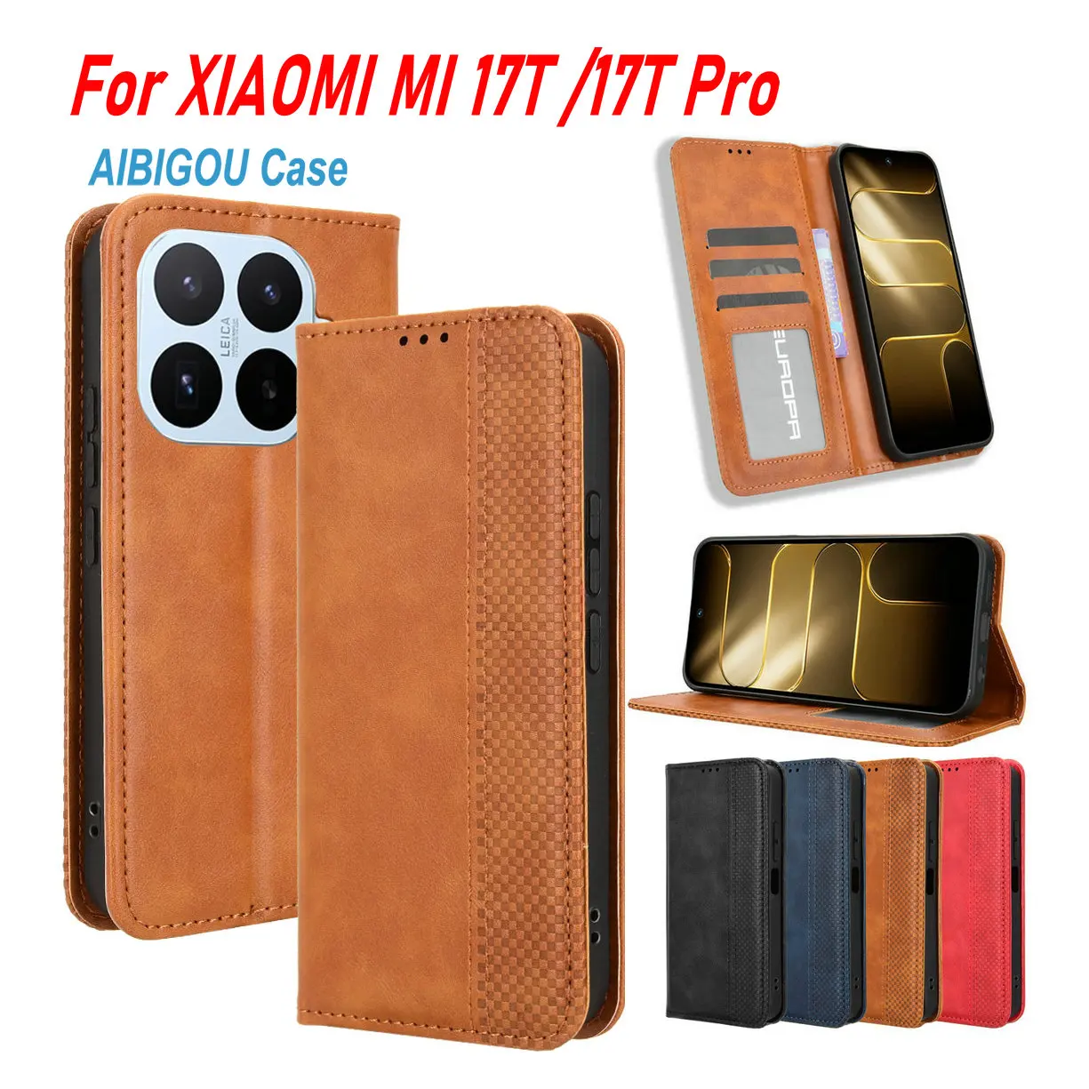 Für Xiaomi Mi 17T Pro / Mi17T Retro Lederhülle Luxus Brieftaschen-Flip-Cover mit 360° Schutz für Xiaomi Mi17T Pro Handytaschen
