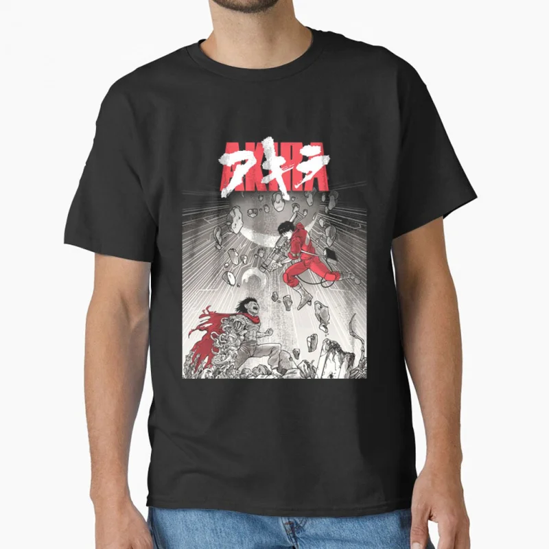 

80s Vintage Akira #0807 Manga cyberpunk city explosion cyber mecha tokyo motor anime Gift T-shirt for men large size tops