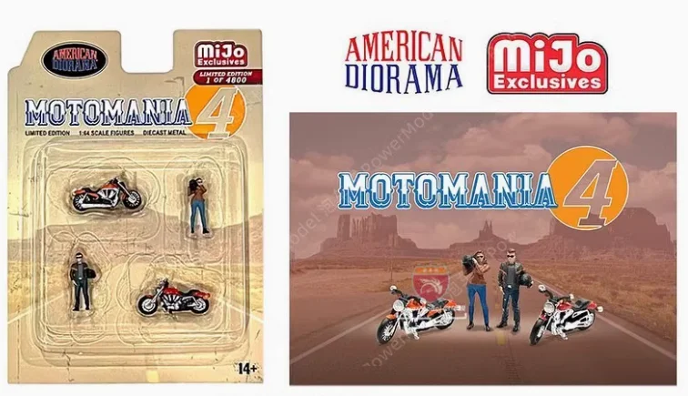 

American Diorama 1:64 Motormania 4 Collection of alloy figure car decoration gift