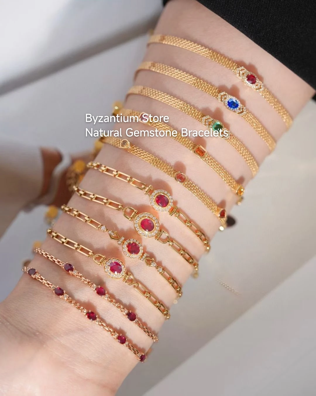 5 قطعة Ins شعبية الجراحية الصلب لون الحلوى الأحجار الكريمة سلسلة أساور بالجملة غير يتلاشى قوس قزح الكفة الإسورة مجوهرات الذاكرة المخصصة #6