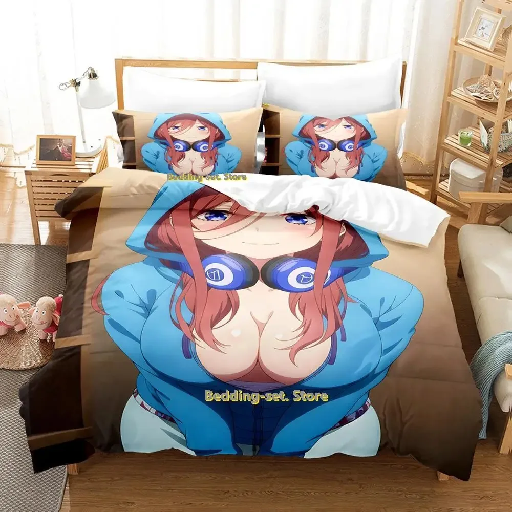 

2023 Lilith Asami Trinity Seven Bedding Set Cartoon Anime three-piece set Adult Kid Bedroom Duvetcover Sets 3D Kawaii Girl