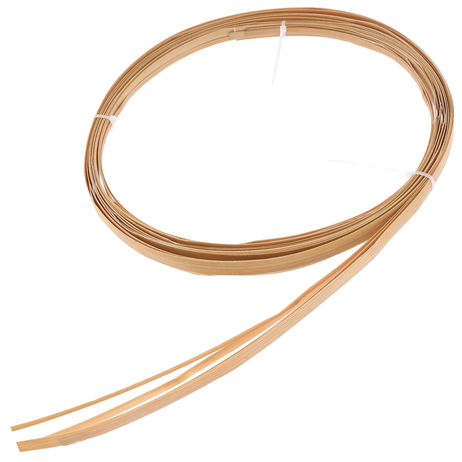 

4 Rolls Natural Wood Strips 5Mm Thin Flat Reed Coils For Diy Basket Weaving Craft Supplies Rattan Cane Handicraft Material