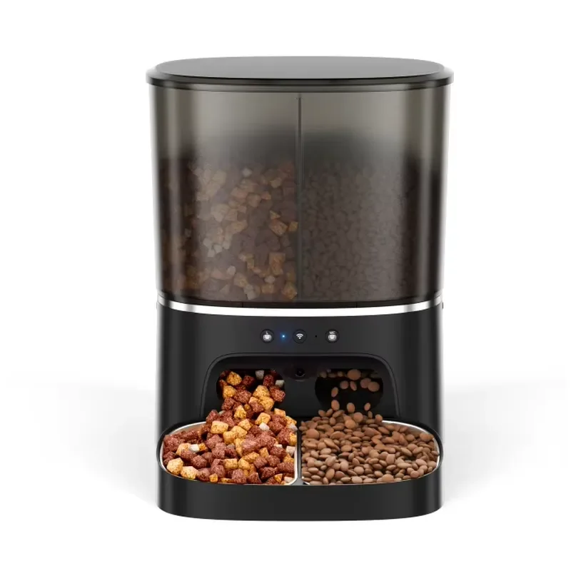 for 8L Large Capacity Automatic Pet Feeder with Double Bowls  Small Animals
