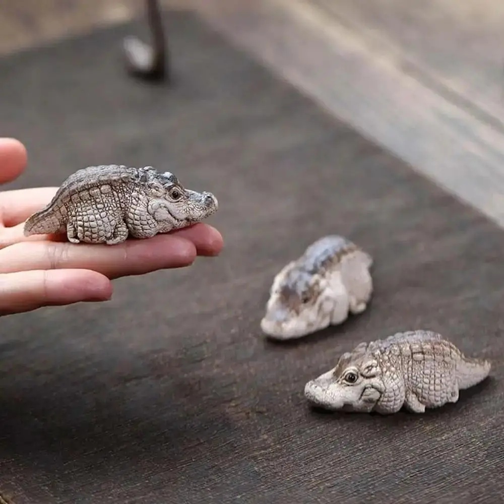 Resin Alligator Crocodile Kung Fu Tea Pet Lovely Mini Pet Figurine Simulated Delicate Pet Model Tea Lovers - view 3