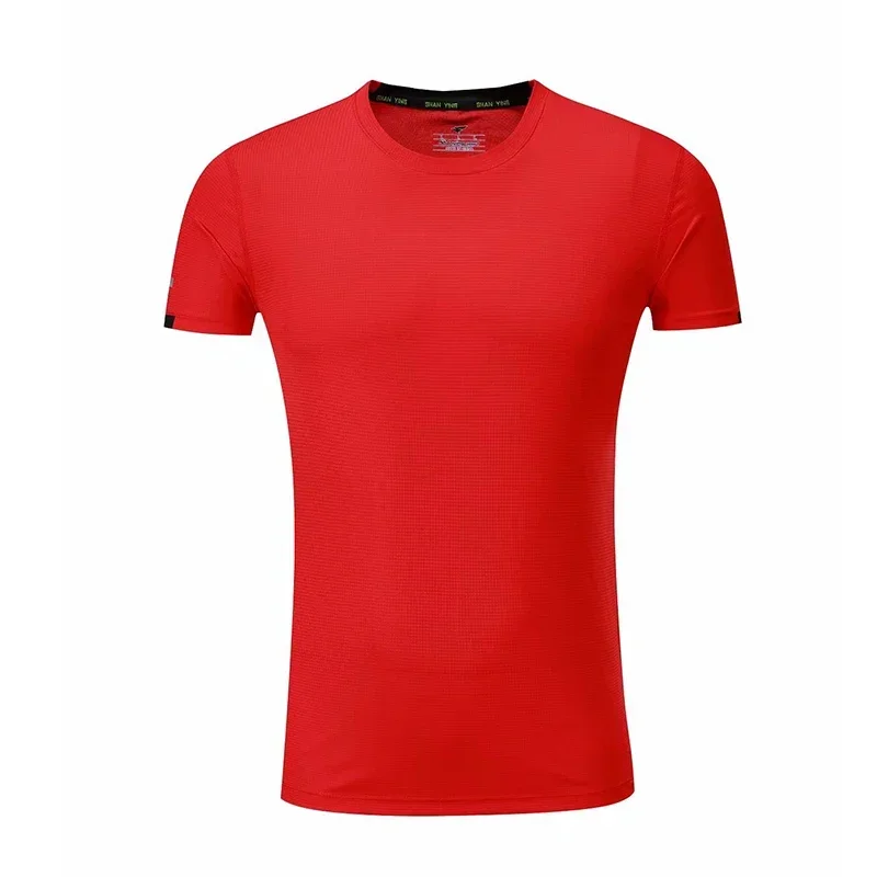 Homens correndo t-shirts de compressão de secagem rápida ginásio fitness jogging esportes manga curta topos de futebol esporte masculino camisa