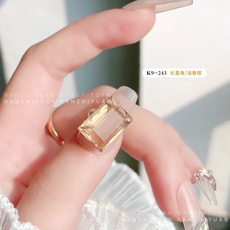 5 pçs prego strass encantos cristal diamante transparente rosa coração cristal prego diamante