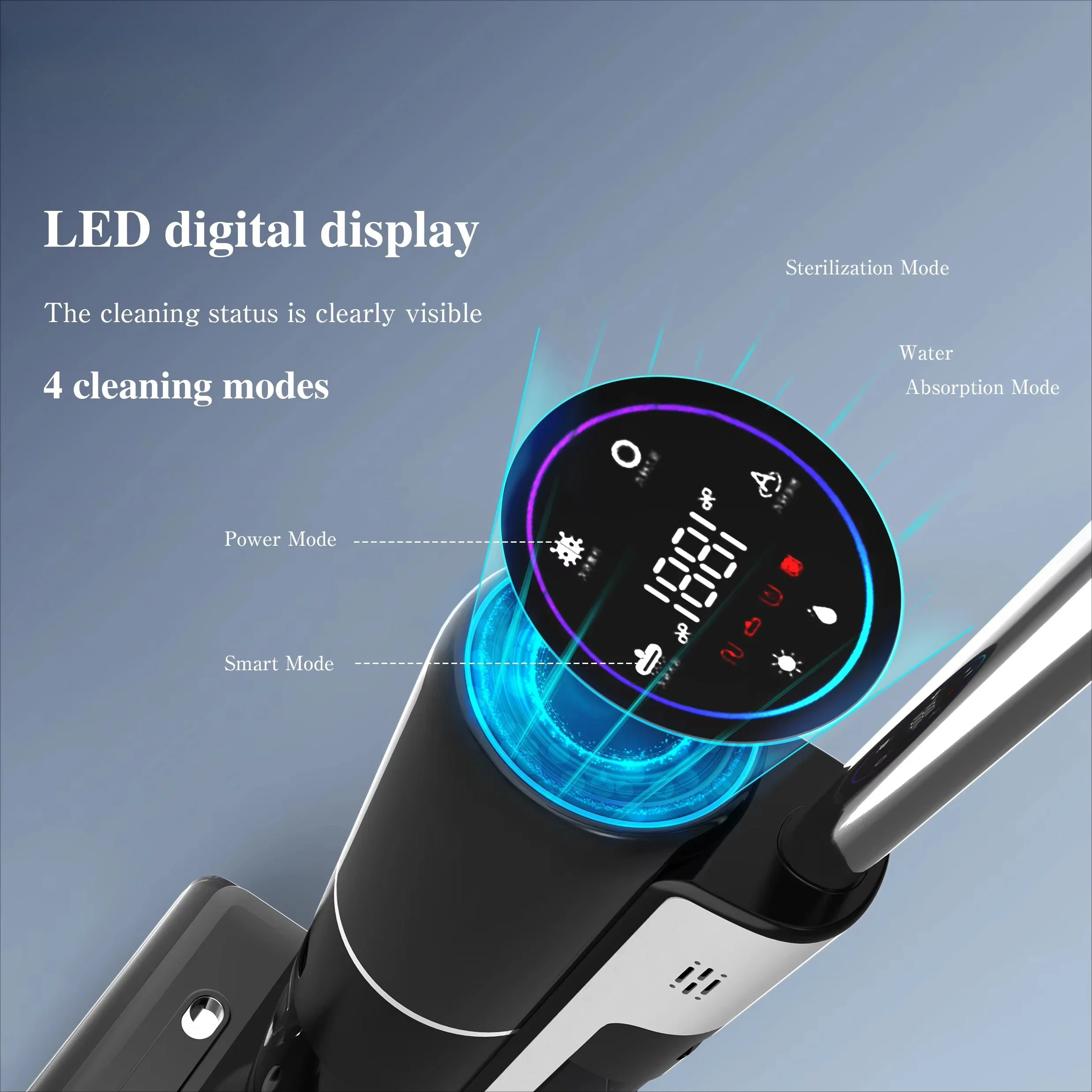 CHKJ-NEW2025M30 Smart Upright Vacuum Cleaner & Mop Sweeper Wet & Dry 18KPa 60min Long-Lasting Battery Self-Clean German Operatin