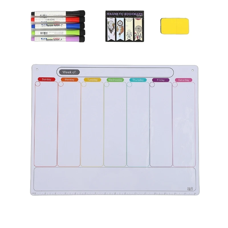 تقويم الثلاجة الأسبوعي، لوحة المذكرات المغناطيسية، مخطط تقويم السبورة البيضاء