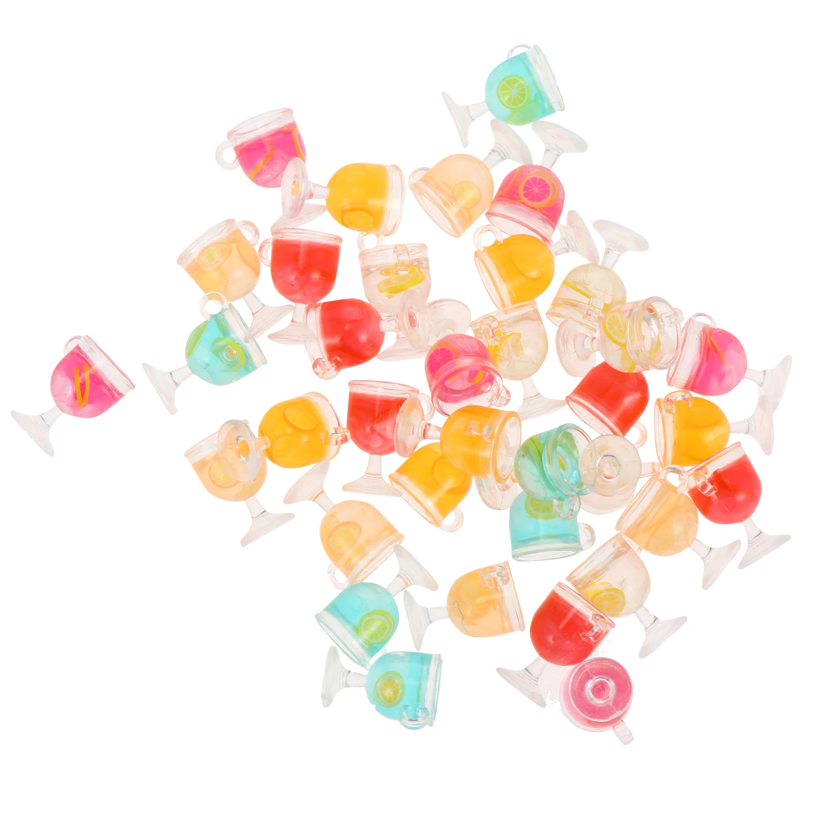 

Simulated Juice Keychain Goblet Charms Mini Resin Jewelry Accessories Smooth Durable Pendant Earring Necklace Making DIY