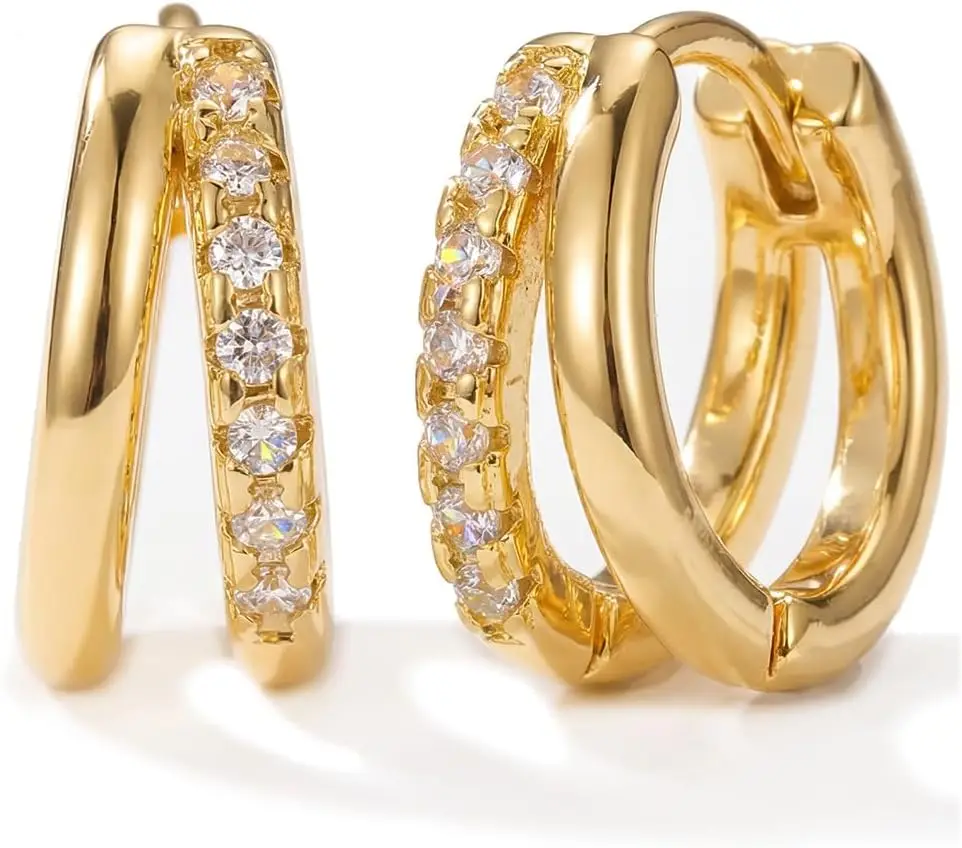

Серьги-кольца с позолотой 14K для женщин, стильный подарок-украшение