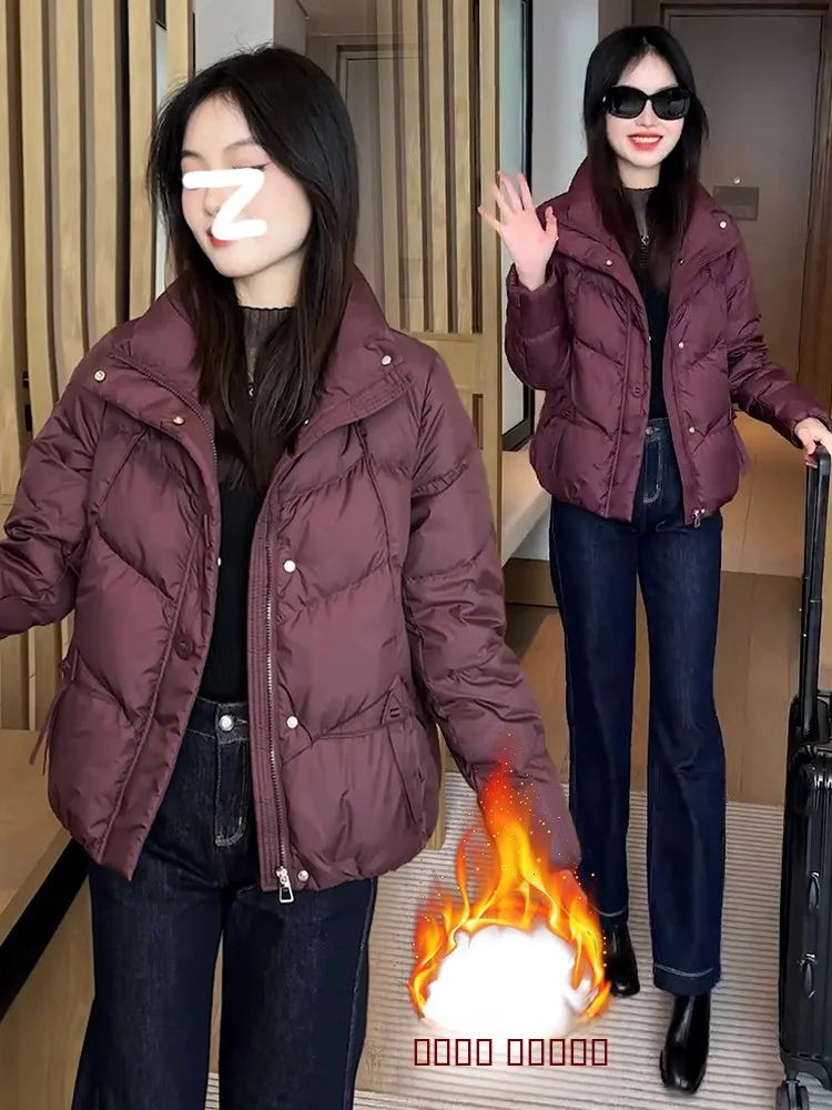 

Зимняя новинка Faion ort Thiened down Cotton Jaet, женское пальто Sli небольшого размера, теплая верхняя одежда, свободная корейская одежда...