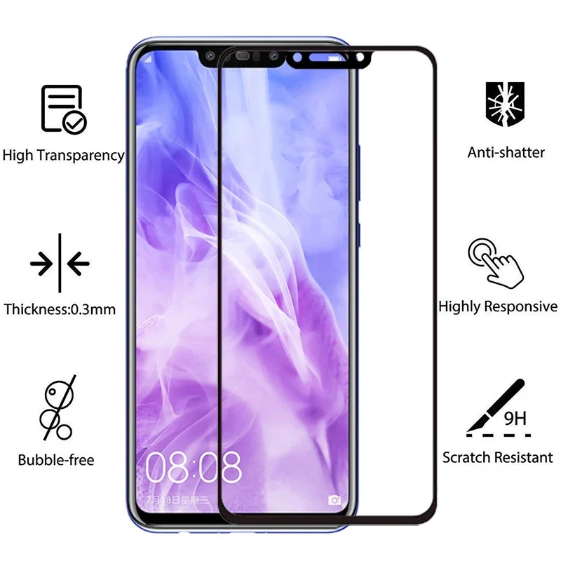 9d protective tempered glass for huawei nova 3i 3 screen protector on nova3 i nova3i i3 safety film huawey huwei hawei huawi 9h