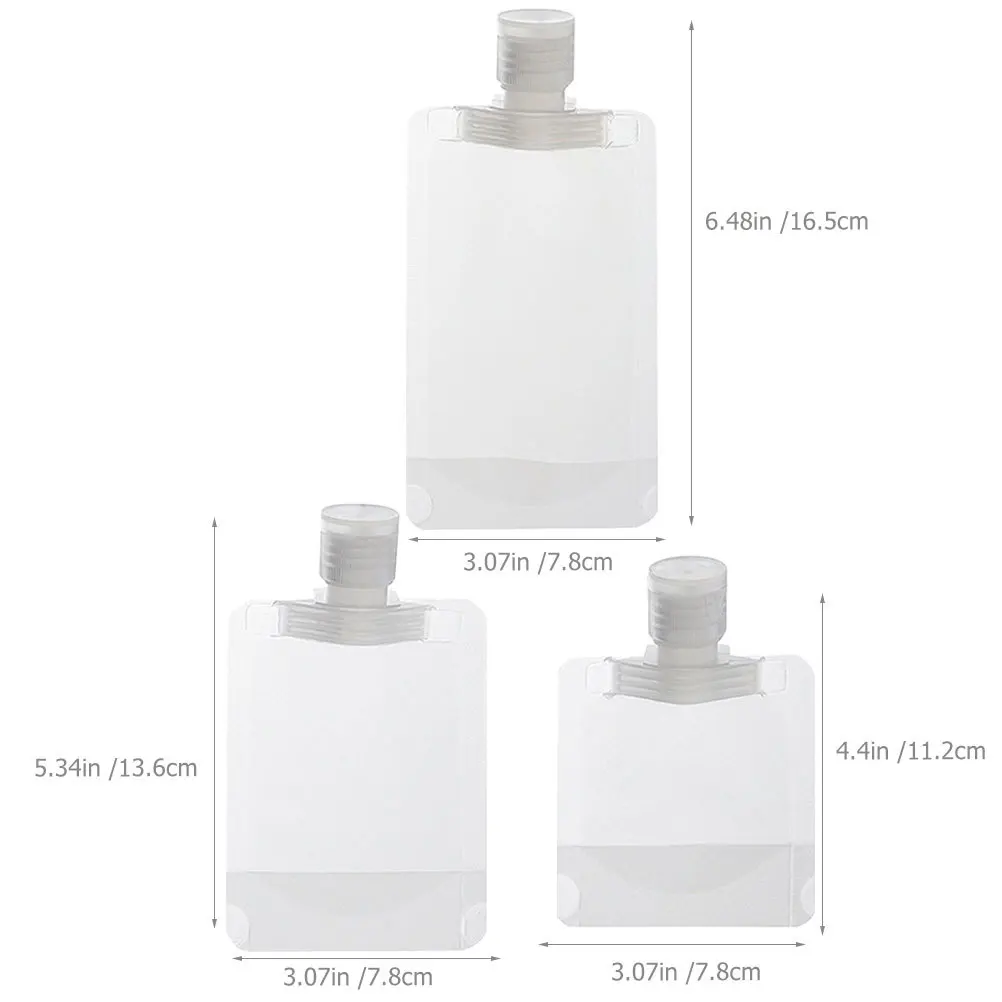 1 Set Leakproof Silicone Travel Bottles Portable Squeeze Dispenser For Shampoo Lotion Makeup Toiletries Refillable Sub