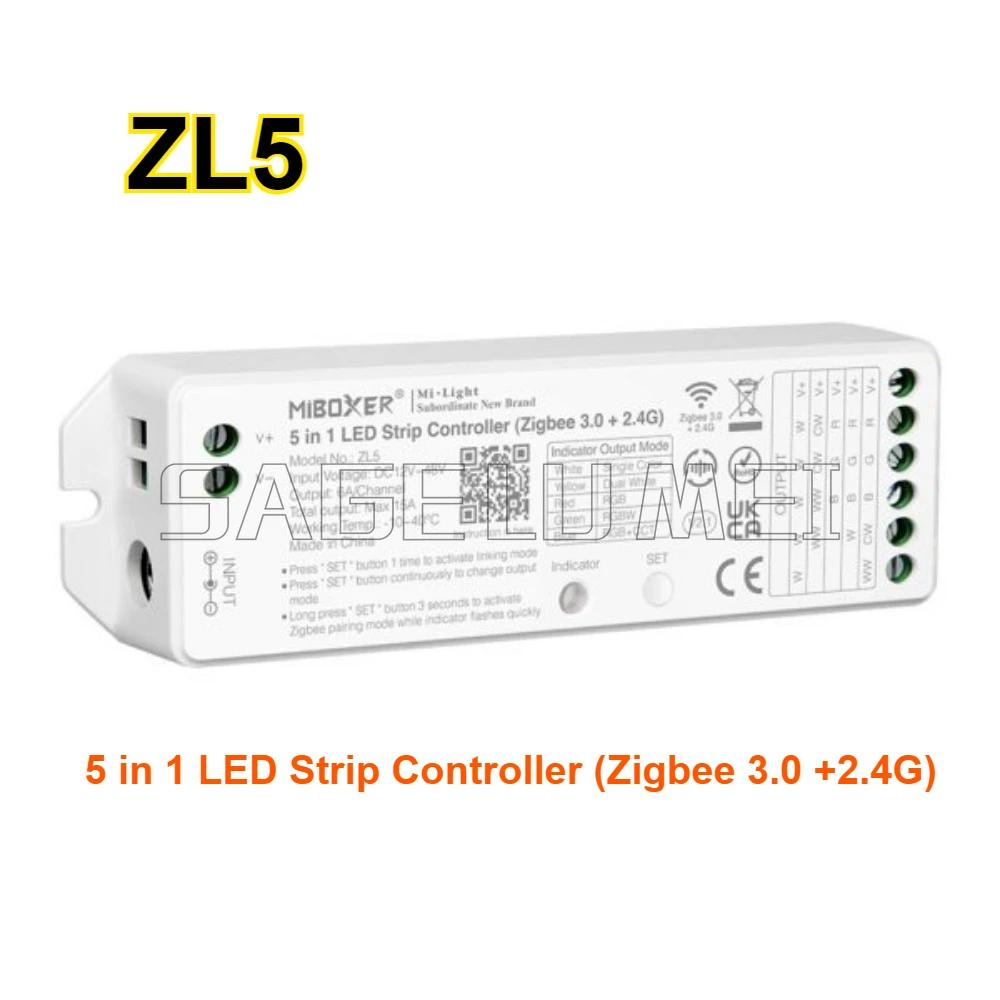 Miboxer New Zigbee 3.0 Smart Controllers FUT035Z/037Z ZL5 For SC/RGB/CCT/RGBW LED Strip Dimmers With FUT089Z ZB-Box2/3 RF Remote