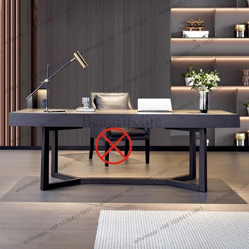 Factory Direct Light Luxury Office Desks Rectangular Computer Modern Simple Office Desks Italian Minimalist Furniture Mesa De Tr