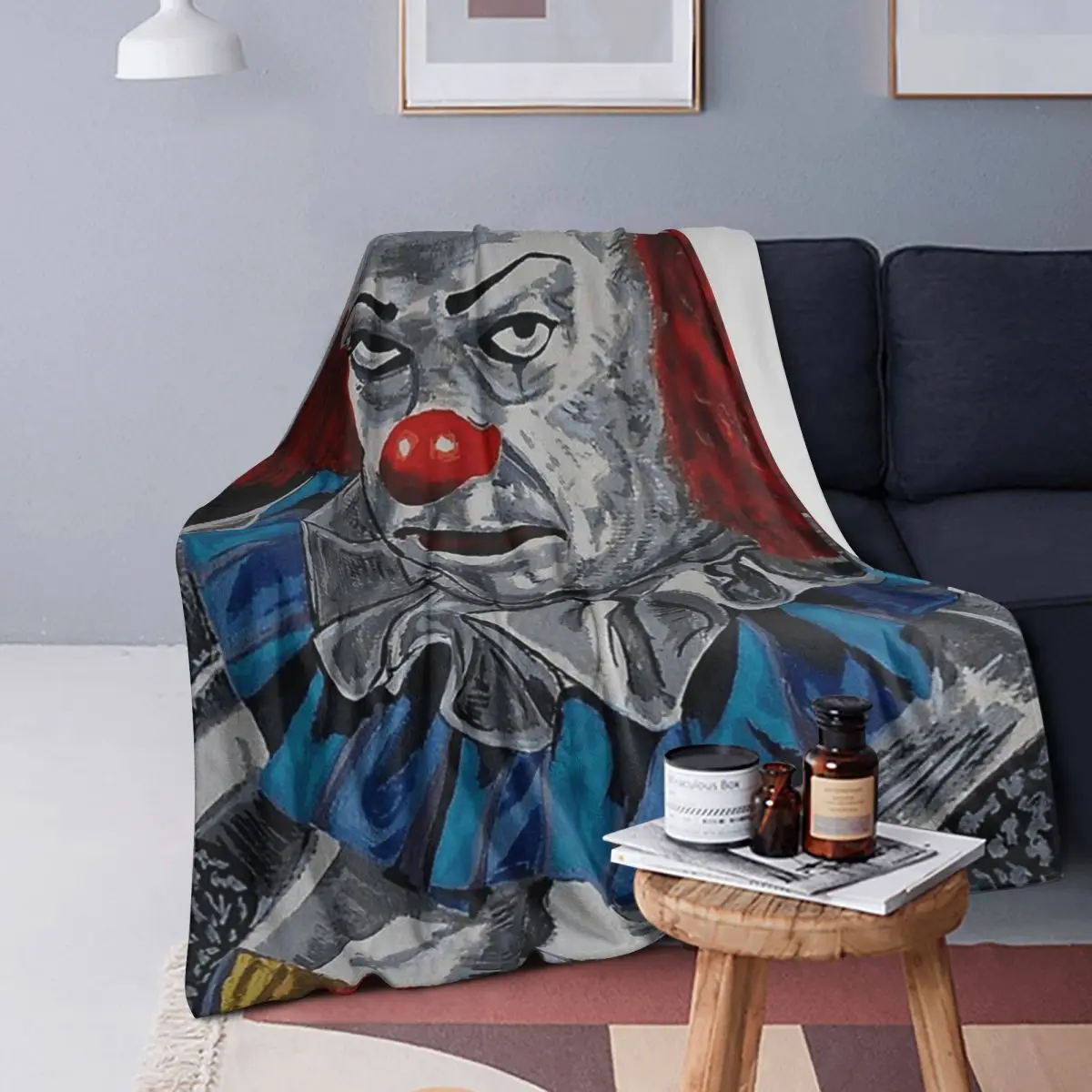 

Horror Movie Chucky Pennywise Halloween Saw Character Blanket Soft Warm Flannel Throw Blanket Bedding for Bed Living room Sofa