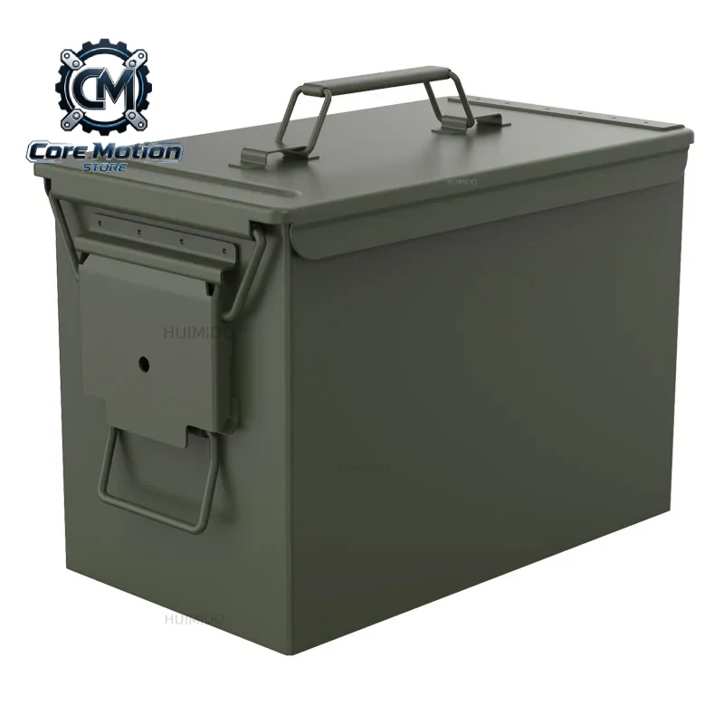 Ammo Can Steel Multifunction Ammo Box Waterproof Safe Box Ammunition Valuables Storage Lockable Can Lock Metal Storage Box