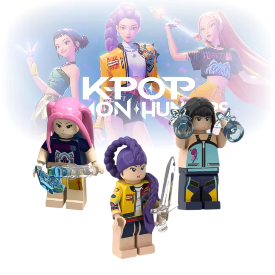 Hot Kpop Devil Hunters Mini assemblage poupée blocs de construction jouet Star fille groupe Rumi idole garçon groupe Saja figurine blocs jouet