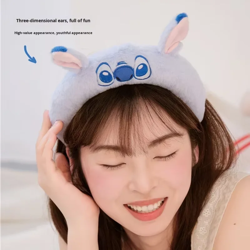 Cartoon Strawberry Bear Girl Headband Facial Wash Headband Cute Stitch Children Headband Plush Hair Accessories Headbands