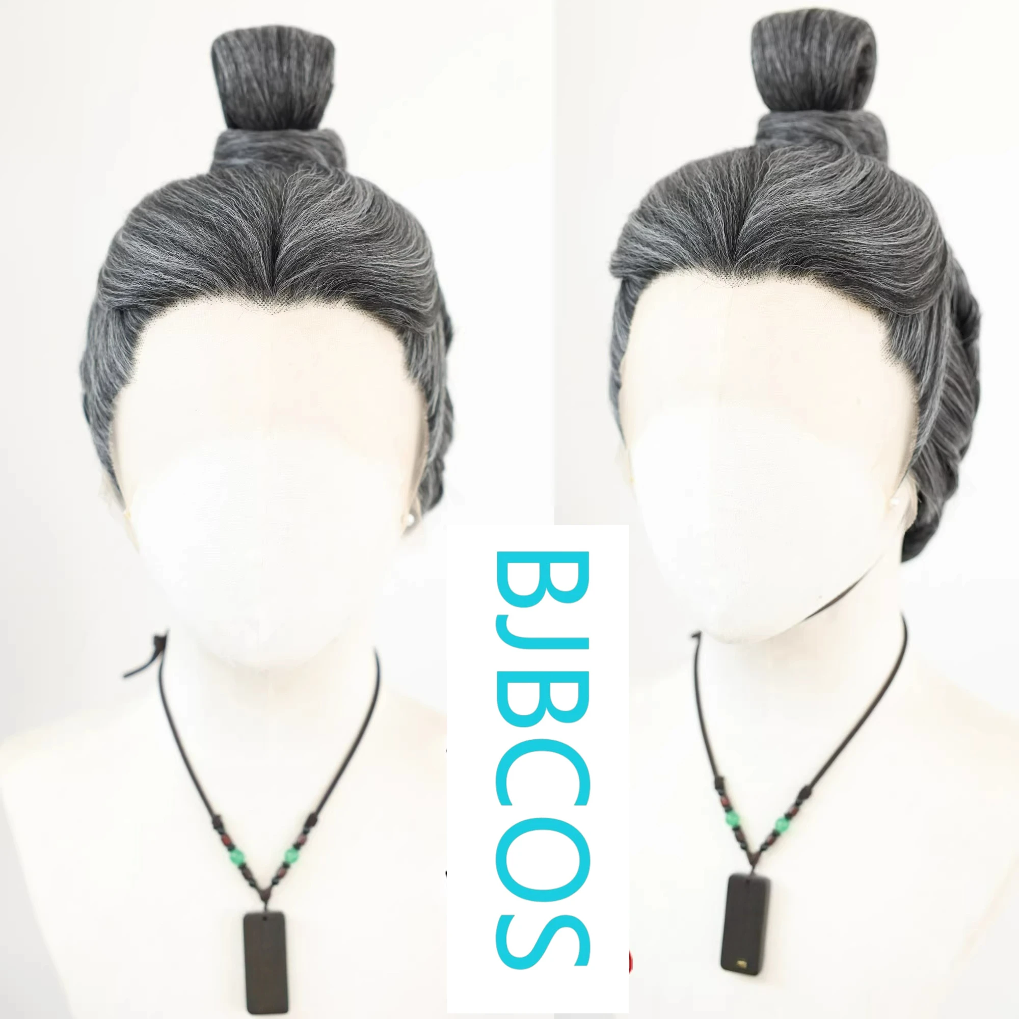 

[Styled Wig]Lace Wig Vintage Old Man Film and Television Flower White Full body Styling COS Styling Wig Set
