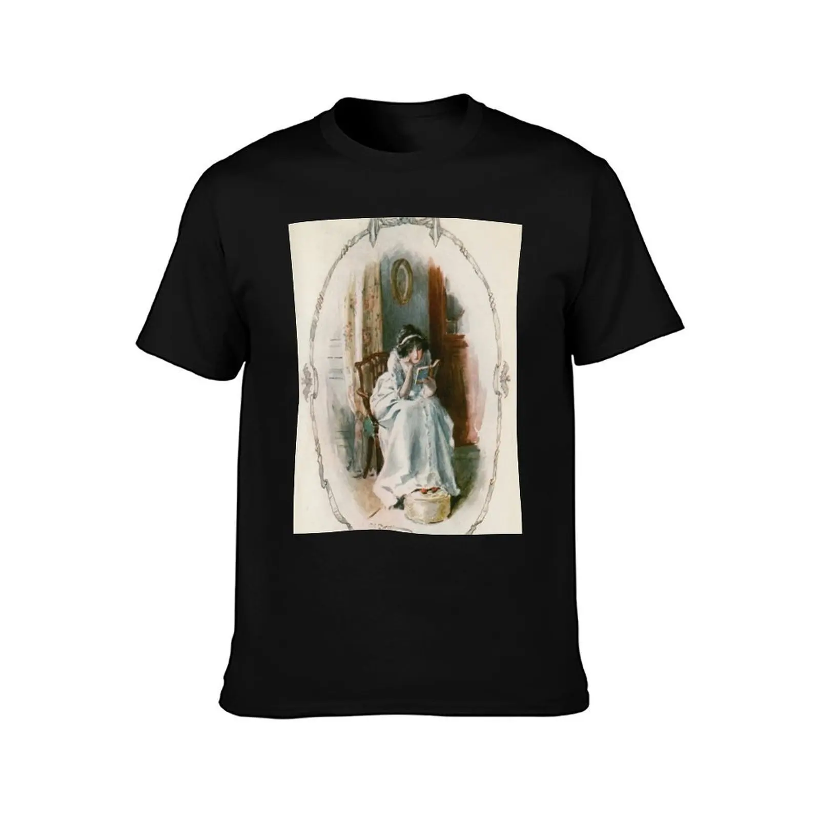 Charles Edmund Brock - Jane Austen Reading Udolpho T-Shirt graphic shirts vintage graphic tee men clothes