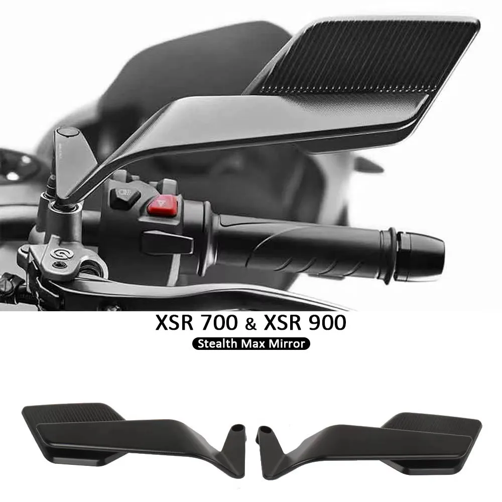 

For YAMAHA XSR 900 XSR700 Black Motorcycle Accessories Mirror Stealth Max Rearview Mirror XSR900 XSR 700 2021-2025