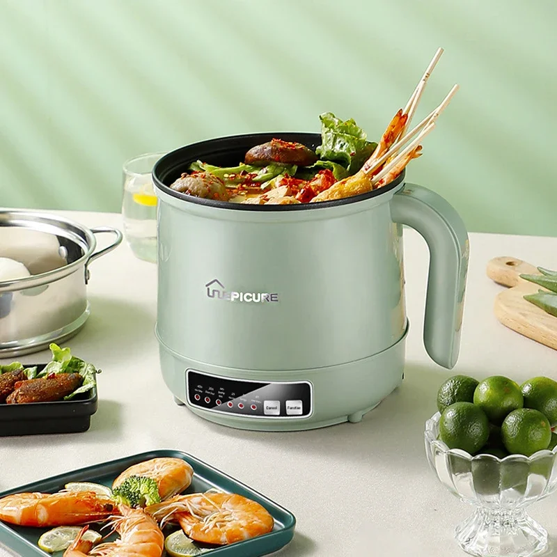 220V Mini Multifunction Electric Cooking Machine 1.7L Hot Pot Rice Cooker Non-stick