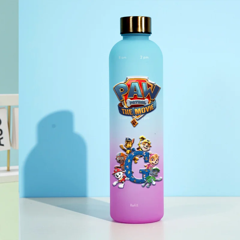 

900 мл чашка для воды «Щенячий патруль», милая аниме-письмо Skye Chase, уличная портативная детская пластиковая большая бутылка для напитков, студенческий спортивный подарок
