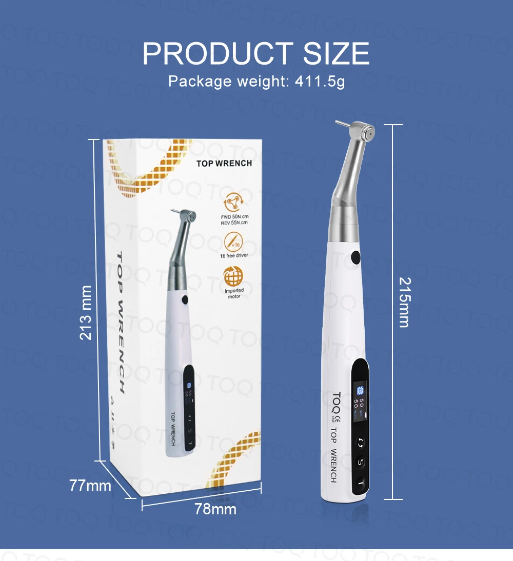 Portable Dental Implant Torque Electric Wrench Torque Driver Dentistry Universal Implant Repair Tools with 16Pcs Screws