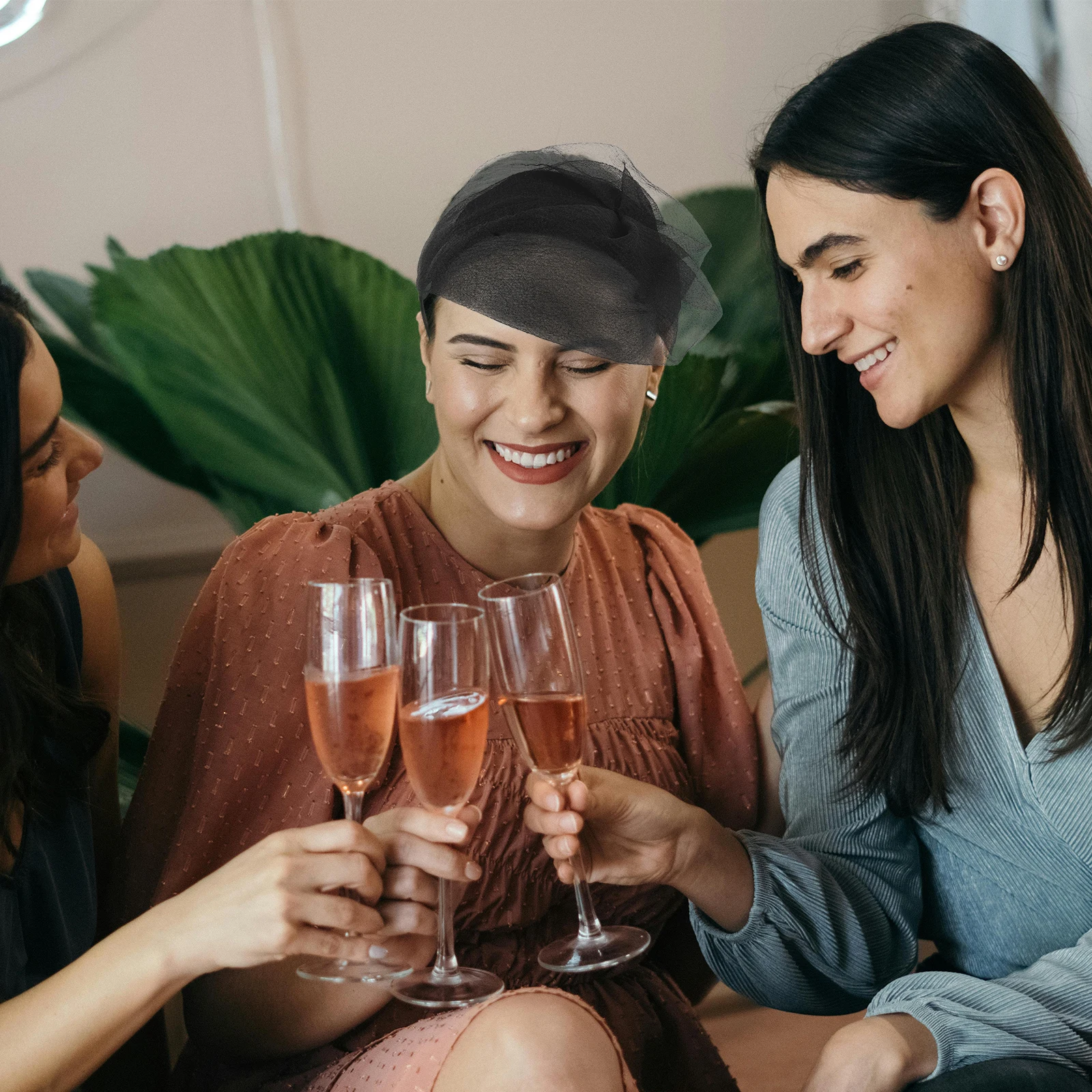 

Mesh Half-Hat Headband Headbands Elegant Fascinator Beret Hair Accessories Dance Party Hoop Cute Hairband Flower Shape Bride