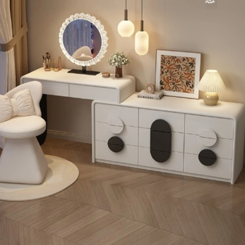 

Cream wind dresser, bedroom modern minimalist storage cabinet