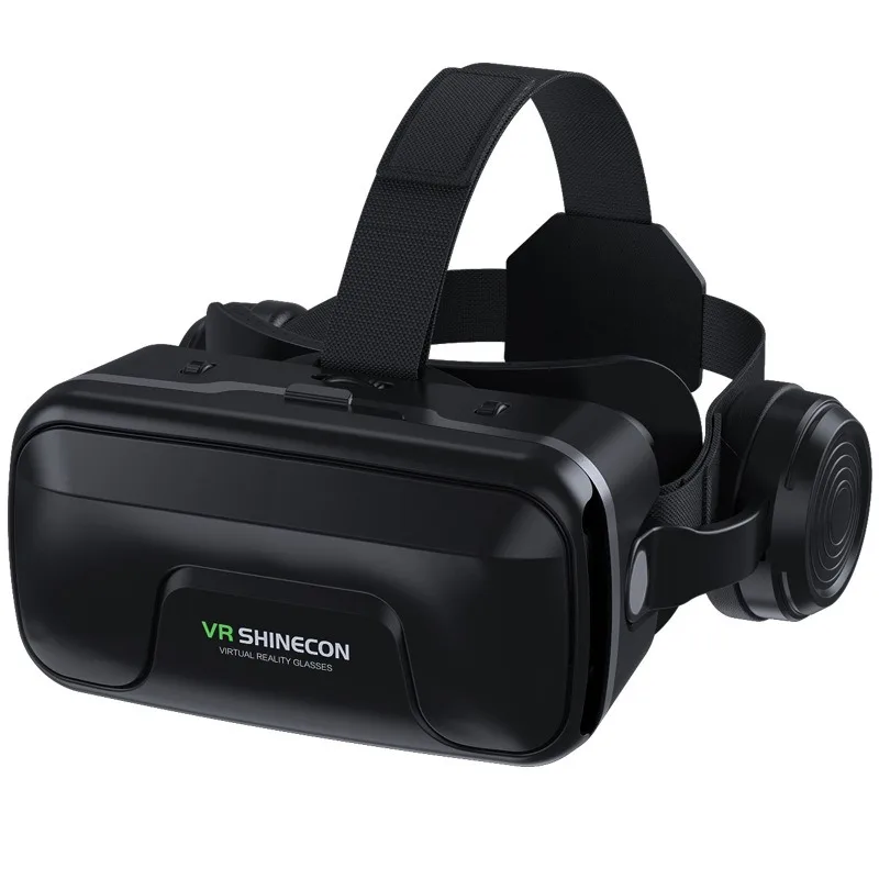 VR Shinecon 10.0 Casque 헬멧 3D 안경 스마트 폰용 가상 현실 헤드셋 스마트 폰 고글 비디오 게임 Viar 쌍안경