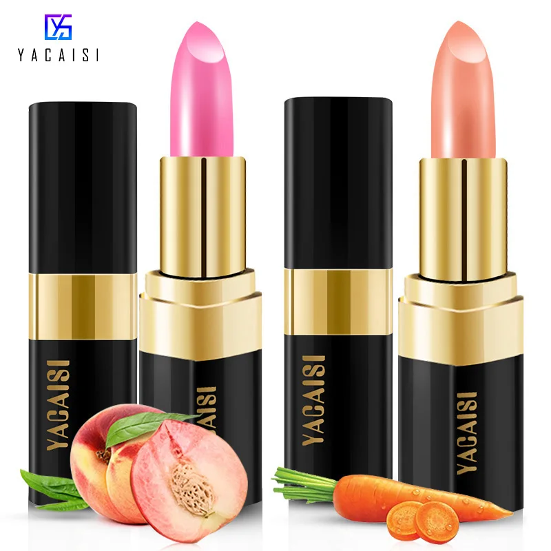 Color Changing Lip Balm Fruit Extract Nutritious Yellow Lipstick Waterproof Lips Makeup Moisturizer Cosmetics Lipbalm Pen Stick