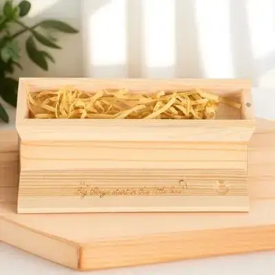 Pregnancy Test Stick Wooden Box Pregnant Woman Case Female Keepsake Newborn Announcement Container Pet Elegant