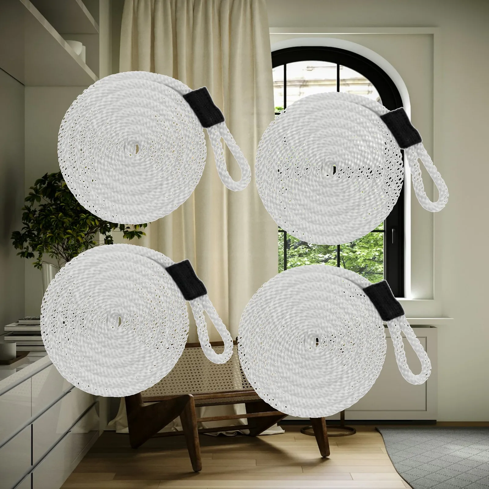 4 Pieces Docklines Mooring Rope Heavy Duty Fishing Pontoon Sailboat Double Braided Marine Berthing Rope Boat Cord Boat Dock Line