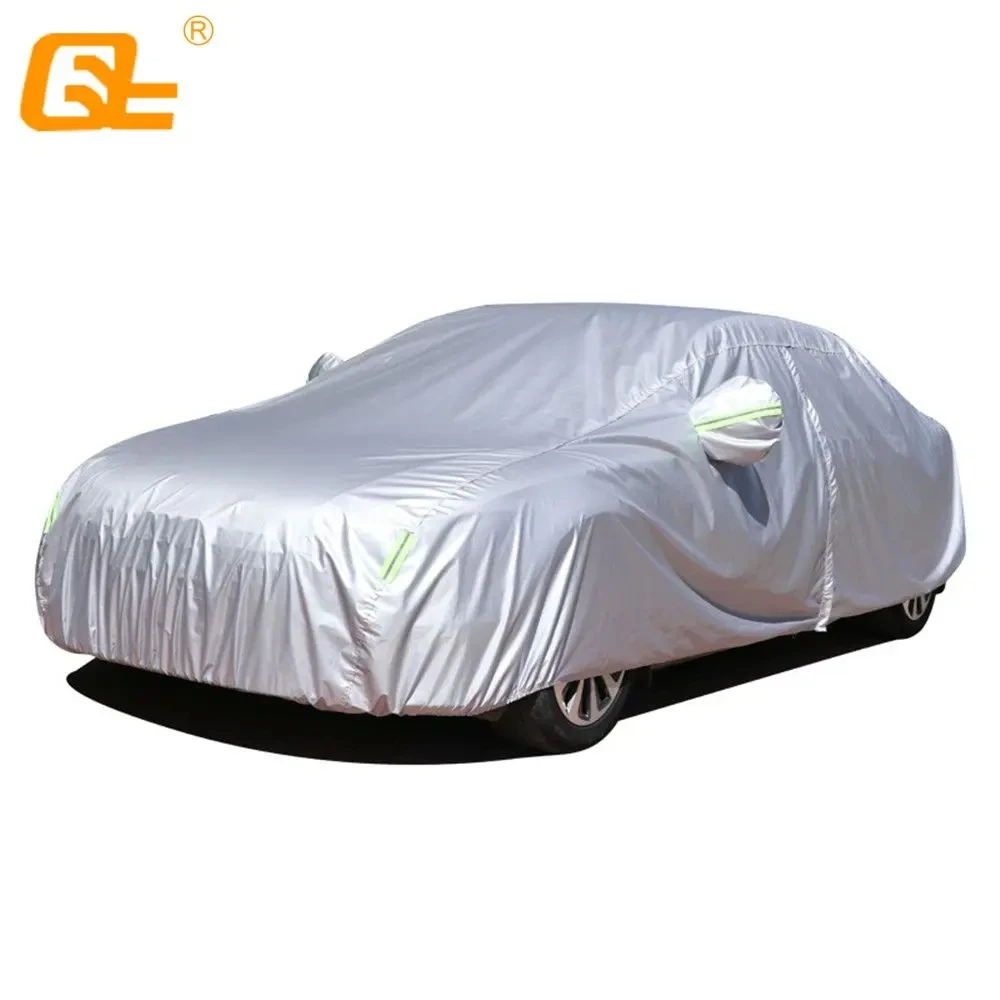 Waterproof UV-Proof Windproof Design Car Cover With Zipper Storage and for All Weather Indoor Outdoor Fit Sedan SUV Hatchback