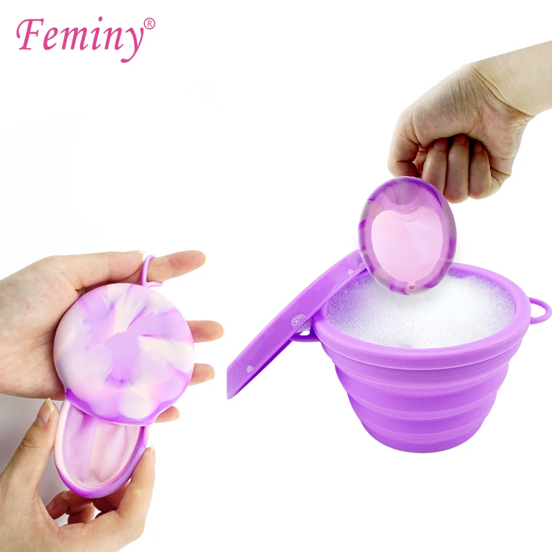 Menstrual Disc Sterilizer Kit Women's Menstrual collector Reusable Medical Silicone Flat Menstrual Cup Period Disk Sterilization