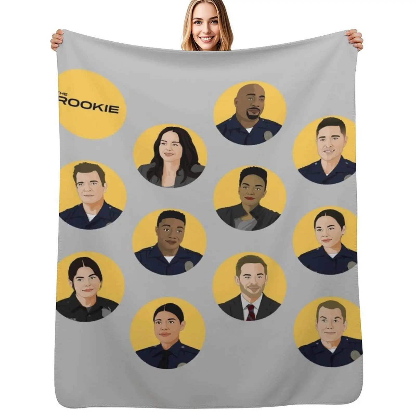 

Team Rookie graphic The Rookie Throw Blanket Cozy Microfiber Throw Blanket for Home Bedroom