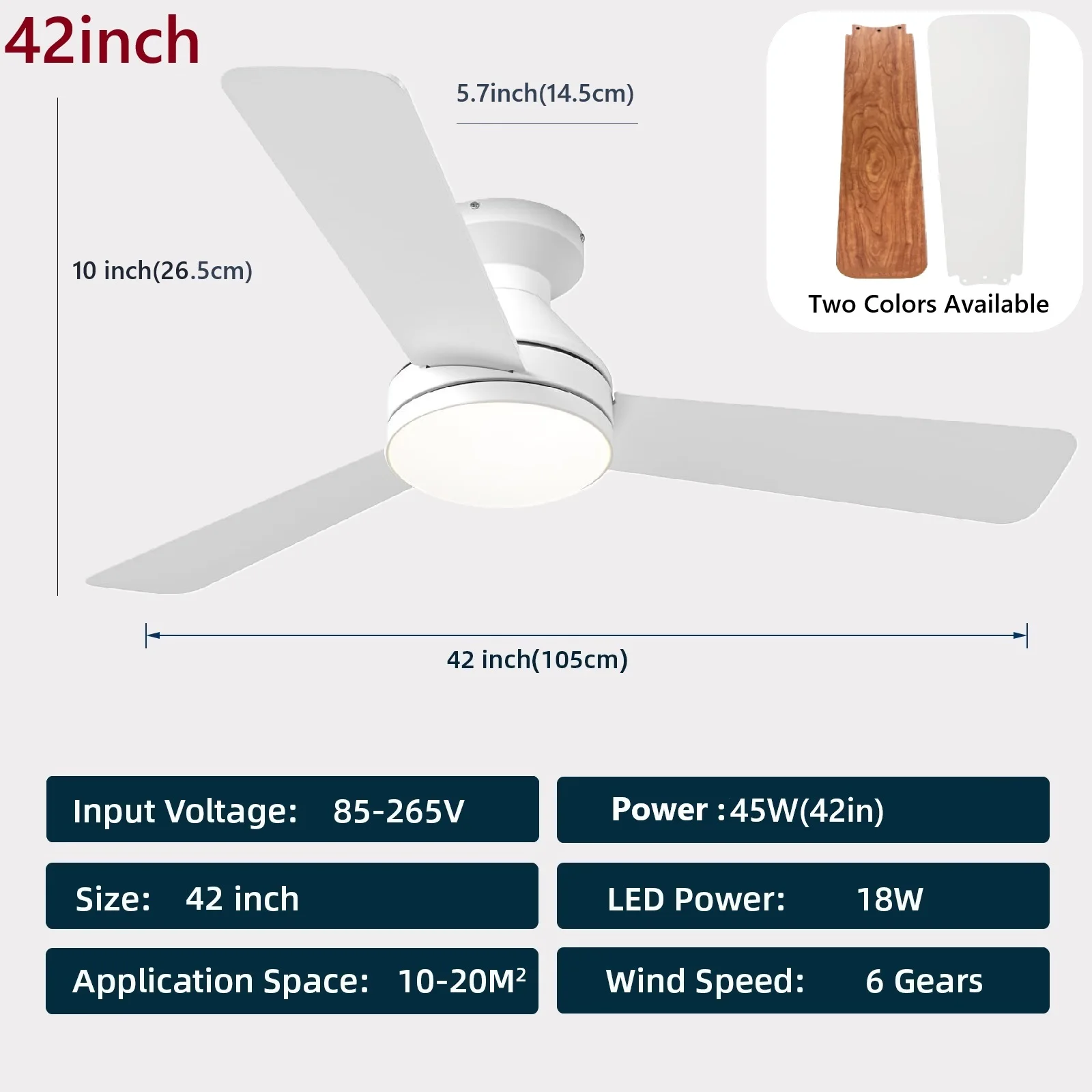 Nieuwe stijl plafondventilatoren met verlichting en afstandsbediening, moderne LED ventilatorlamp voor de woonkamer, stille DC-motor, dubbele afwerking bladen, elektrische ventilatoren